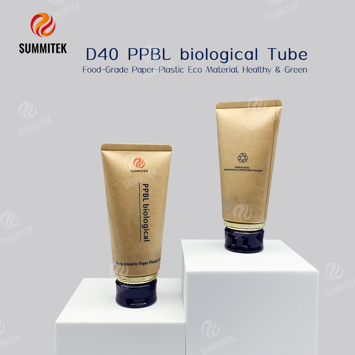 Doğal G&uuml;zellik i&ccedil;in Y&uuml;zde 60 Kağıt İ&ccedil;erikli D40 Kağıt-Plastik Laminat T&uuml;p
